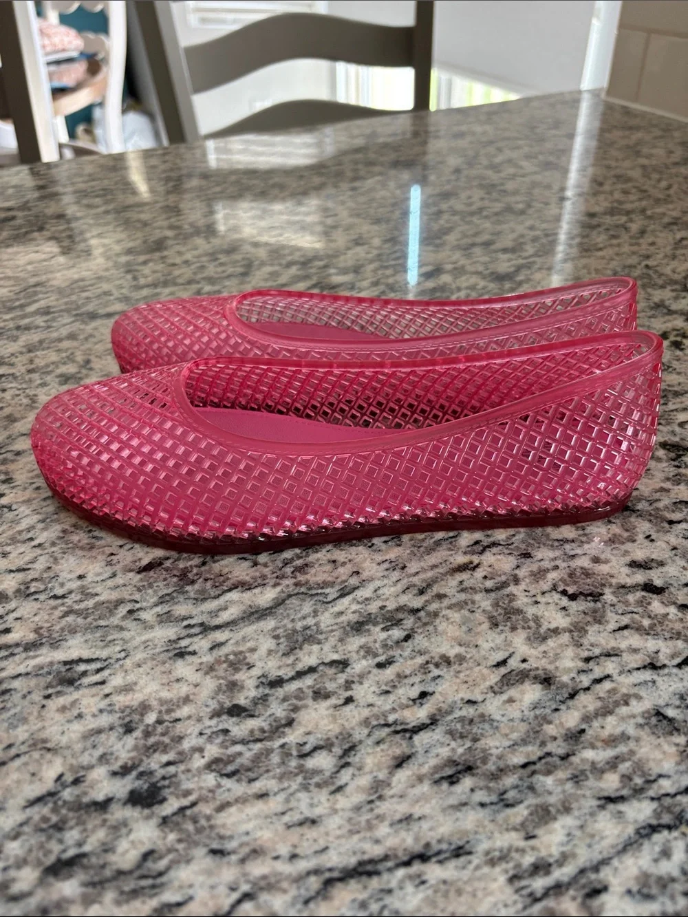 wild fable Pink Jelly Quilted Ballet Flats